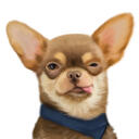 Legrační karikatura Chihuahua