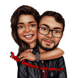 Today, Tomorrow and Always - Romantic Couple Caricature Gift from Photos