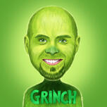 Custom Grinch Caricature Hand-Drawn from Photo