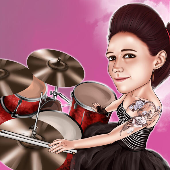 Drummer Caricature