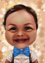 Portret de desene animate cu caricatură pentru bebeluș dulce din fotografii