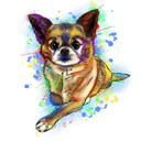 Full Body Dog Portrait in Watercolors