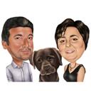 Fotoğraftan Köpekli Çift Portresi