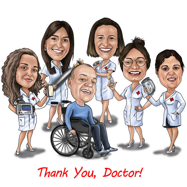 Caricatura de "Gracias Doctor"