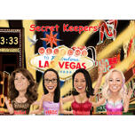 Brudepigerfest i Las Vegas - Brugerdefineret farvet karikaturgave