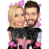 Love Couple with Dogs