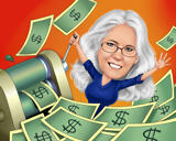 Cartoon Man with Money
