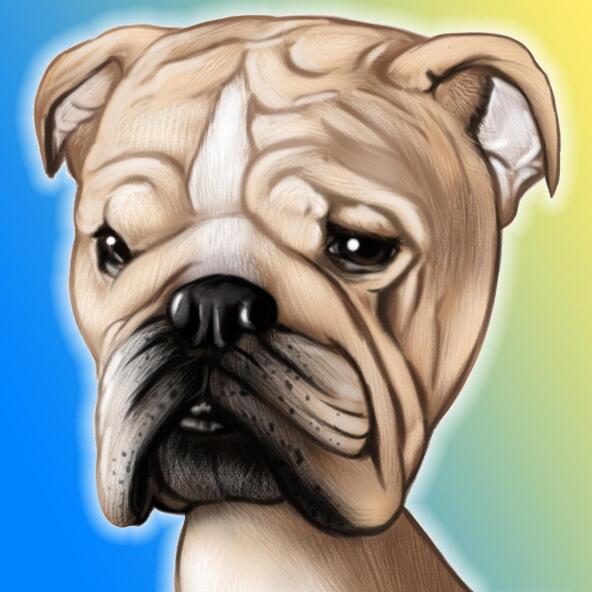 Bulldogi karikatuur
