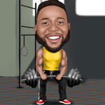 Weightlifter Caricature