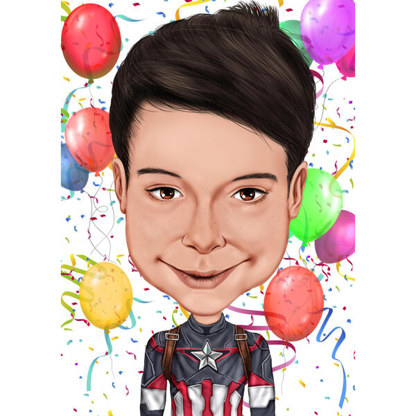 Custom Birthday Boy Caricature from Photo