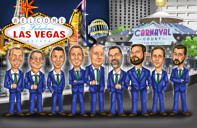 Caricatura degli sposi di Las Vegas
