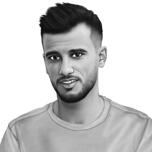 Desen portret alb-negru