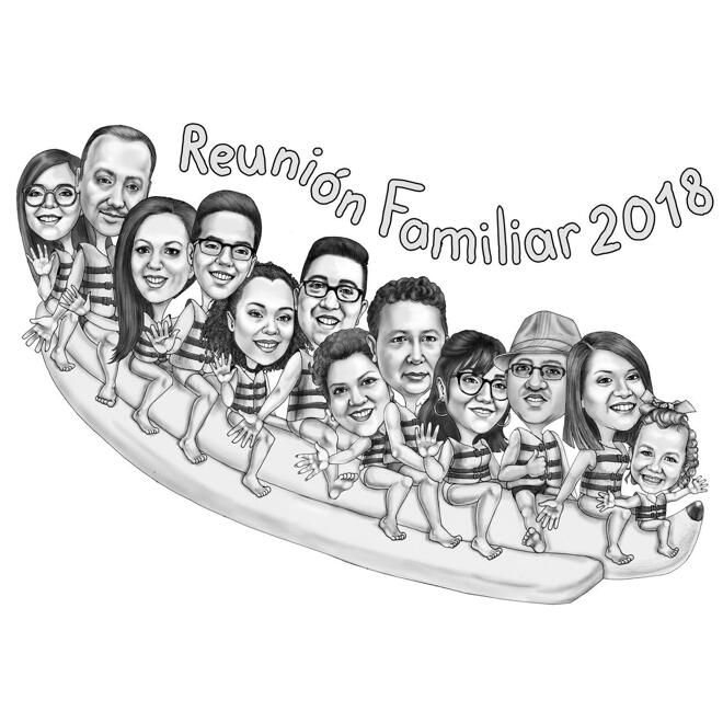 Family Reunion Caricature from Photos