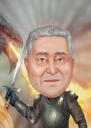 Osoba jako karikatura filmové postavy