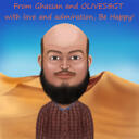 Western Style Person Colored Caricature from Photo for Custom Geologist Gift