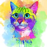 Akvarell katt