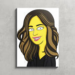 Yellow Face Cartoon A4 Poster Print