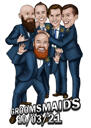 Caricature des garçons d'honneur et des demoiselles d'honneur