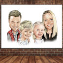 Group Canvas Caricature in Colored Style