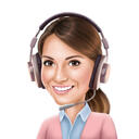 Agente de Call Center Cartoon