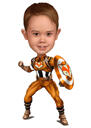 Kid Superhero Cartoon Caricature from Photo