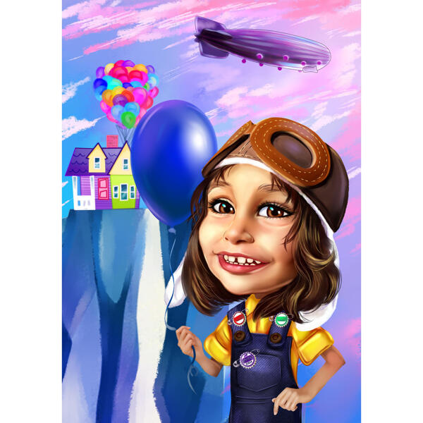 Desenho infantil como personagem de desenho animado