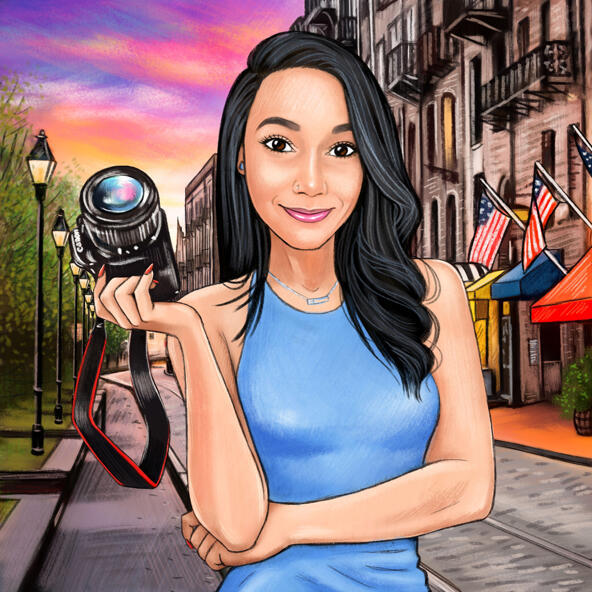 Caricatura y retrato a lápiz