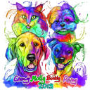 Watercolor Pets Portrait