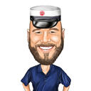 Graduation Marine Student Caricature from Photos