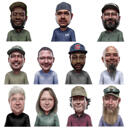 Employees Caricature for Meet Team / About Us Page