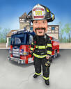Idées de cadeaux exagérées pour les pompiers (caricature tirée d'une photo)