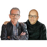 Two Persons Portrait Drawing