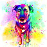 Full Body Dog Portrait in Watercolors