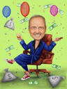 Cartoon Man with Money