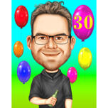 30 Anniversary Caricature Gift from Photos
