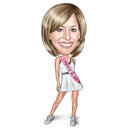 Caricatura de mulher a partir de foto