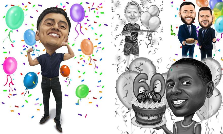 Boss Birthday Caricature