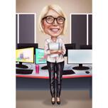 Office Caricature Lady