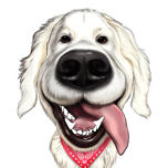 Exaggerated Dog Caricature Portrait