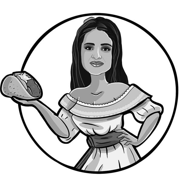 Person Holding Mexican Food Caricature