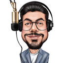 Tecknad avatar för podcast