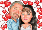 Valentines Day Caricature - Funny Exaggerated Style