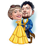 Couple Caricature as Any Movie Characters