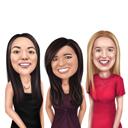 Friends or Collegues Caricature