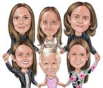 Mother with Children Personalized Portrait