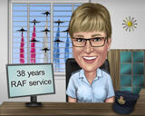 40 anni di servizio su sfondo personalizzato