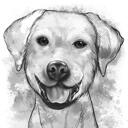 Personalized Dog Lover Gift – Custom Black and White Watercolor Art