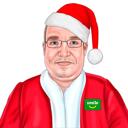 Custom Santa Claus Caricature Drawing