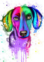 Rainbow Dachshund Portrait