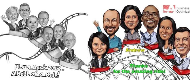 Rollercoaster karikatuur